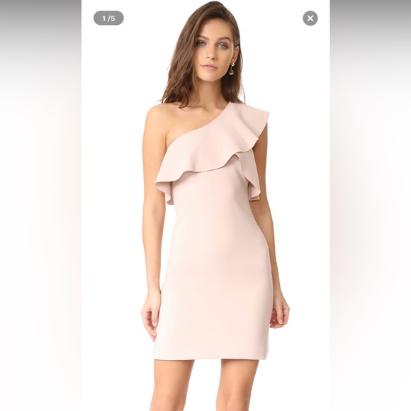 One shoulder ruffle cocktail dress - Picture 5 of 7